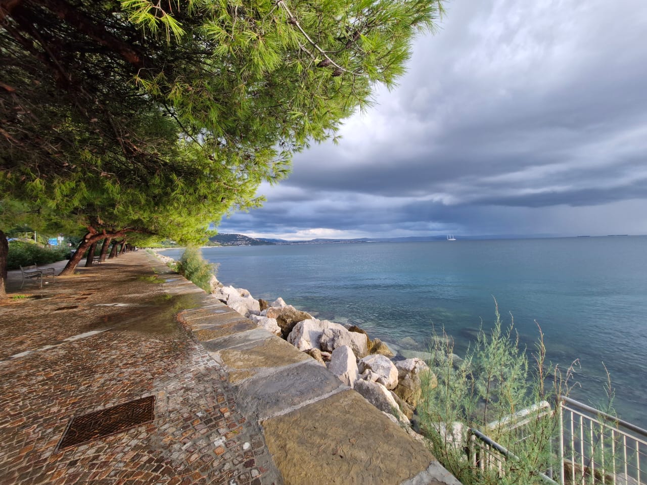 A view across the Barcola Beach
