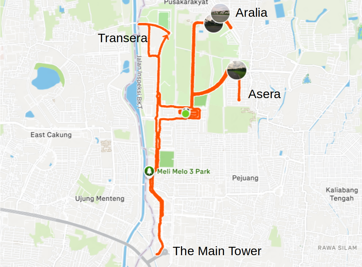 Tour of Harapan Indah Map